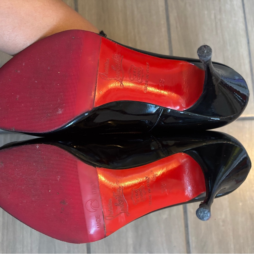 HURRY! Memorial SALE! Christian Louboutin Peep Toe Patent Leather Heel - Picture 13 of 14